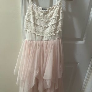 Girls 7/8 flows tulle dress, flower girl, spring summer, long, dressy